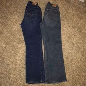 LEVI 2 pairs of curvy boot leg jeans